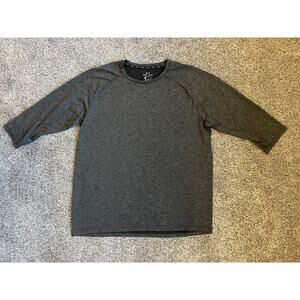 Nike Dr-fit Men’s Athletic 3/4 Sleeve Shirt Heather Gray Size XL